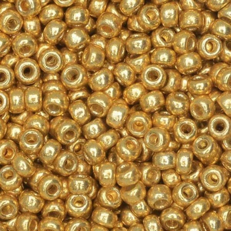 Miyuki Duracoat Galvanized Gold Miyuki Japanese round rocailles glass seed beads 11/0 Approximately 24 gram 5 inch tube - Image 3
